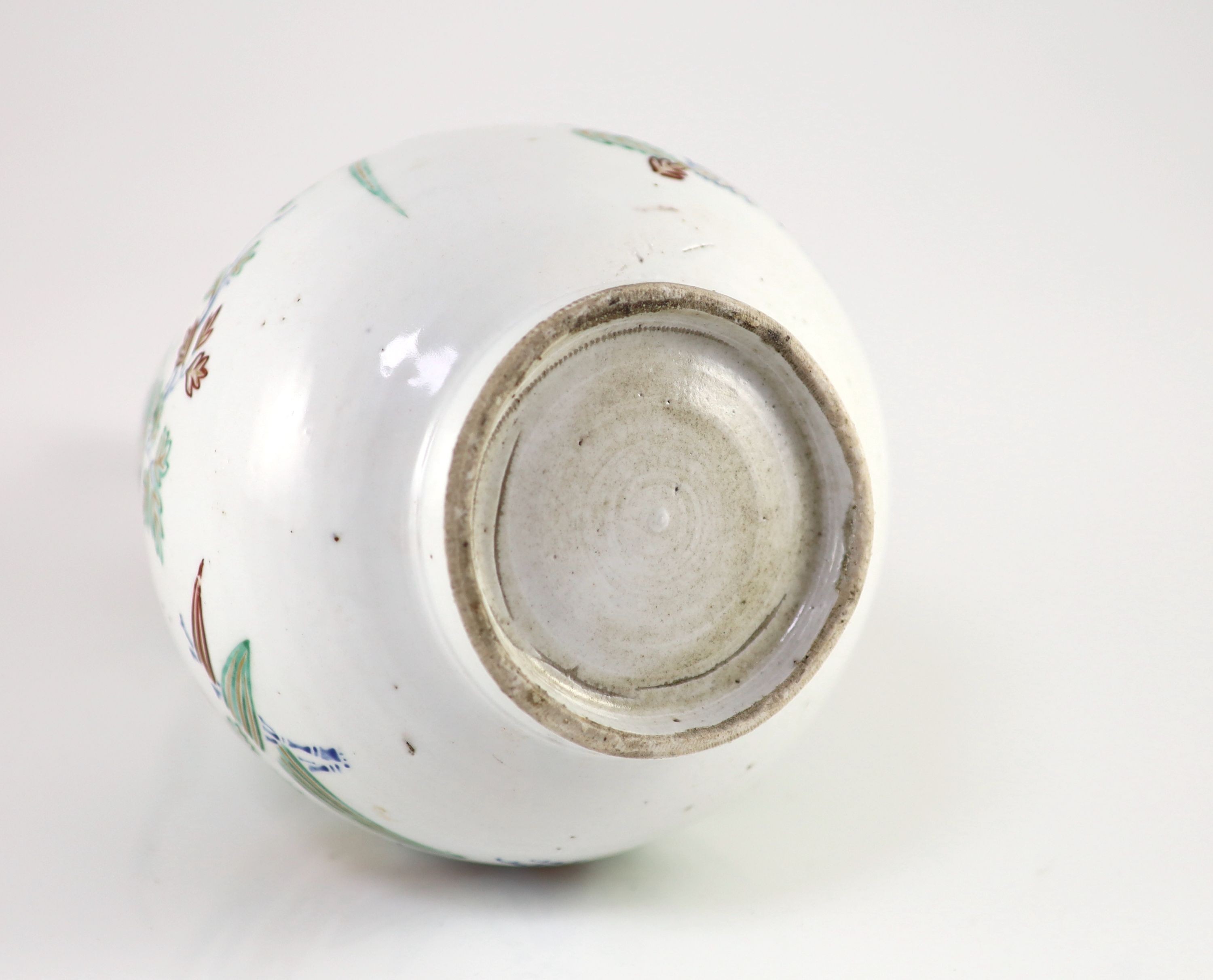 A Japanese Ko Kutani style double gourd vase, Edo period, 27cm high